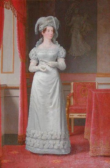 Christoffer Wilhelm Eckersberg Portrait of Marie Sophie of Hesse-Kassel Queen consort of Denmark Spain oil painting art